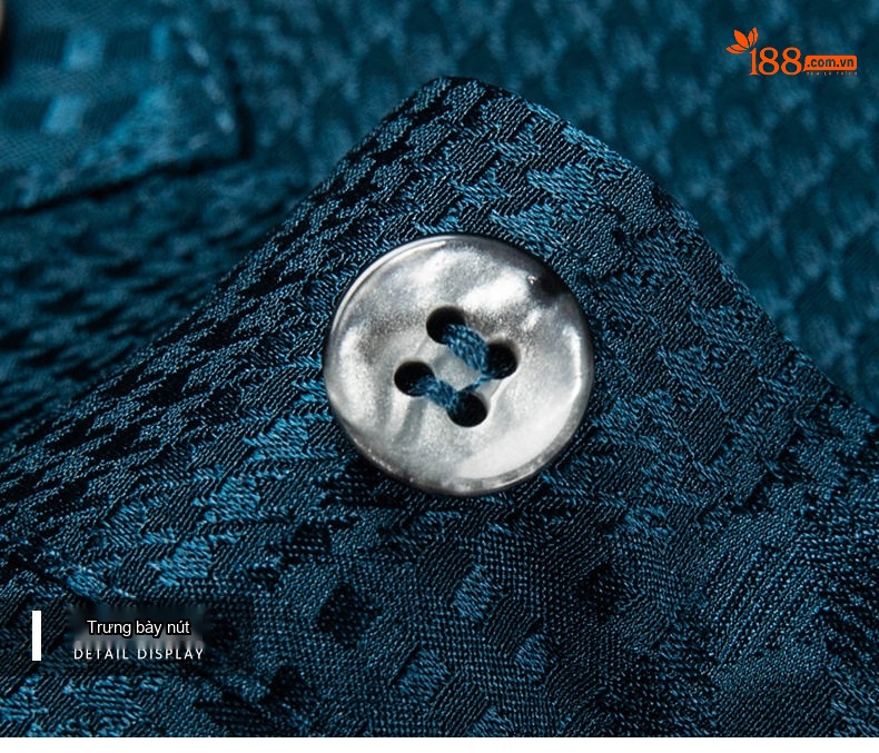 Áo Polo Nam Tay Ngắn桑蚕丝 Dệt Jacquard Thoáng Khí Màu Trắng, Xanh, Đen chi tiết 22