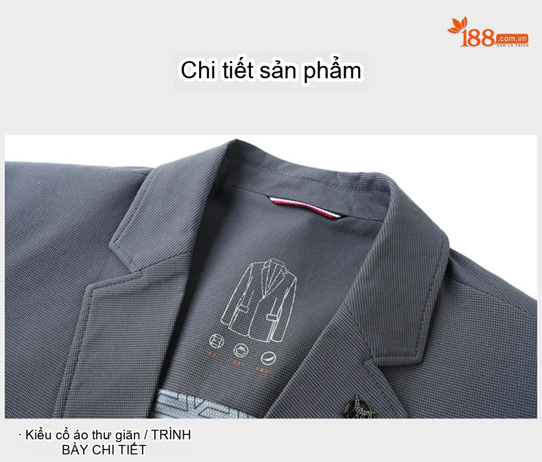 Áo Vest Nam Họa Tiết Waffle Trơn Màu Phong Cách Doanh Nhân Màu Xanh, Nâu, Đen, Xám chi tiết 35