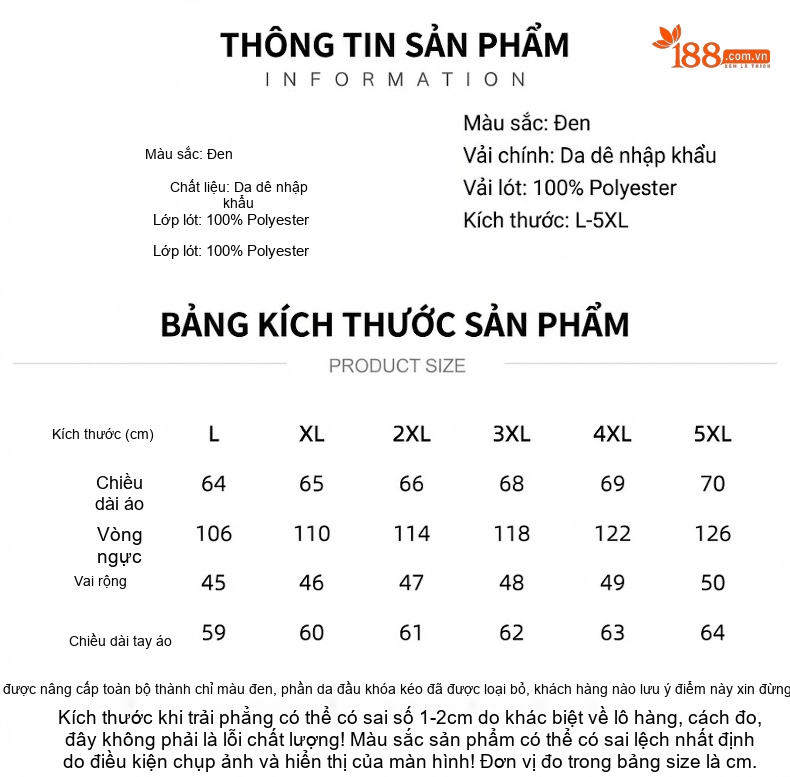 Áo Khoác Da Cừu Nam Dáng Ôm Ngắn Cổ Trụ Màu Nâu chi tiết 6