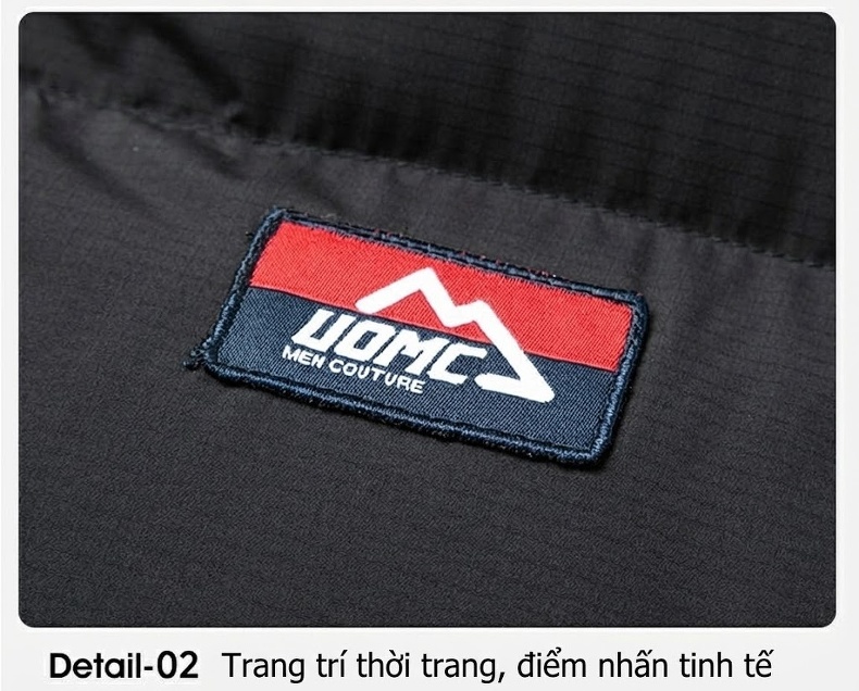 Áo Phao Lông Vũ Nam Ba Lớp Chống Thấm Nước Mũ Trùm Đầu Tháo Rời Siêu Ấm Màu Đỏ, Xám, Đen, Trắng... chi tiết 29