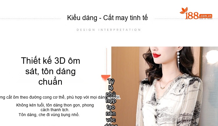 Váy Lụa A Line Nữ Thắt Eo Thiết Kế Thanh Lịch Họa Tiết Trắng Đen chi tiết 4