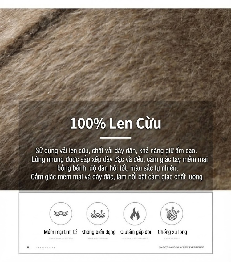 Áo Khoác Dạ Nam Dáng Dài Vừa Vặn Phong Cách Casual Màu Be, Đen chi tiết 3