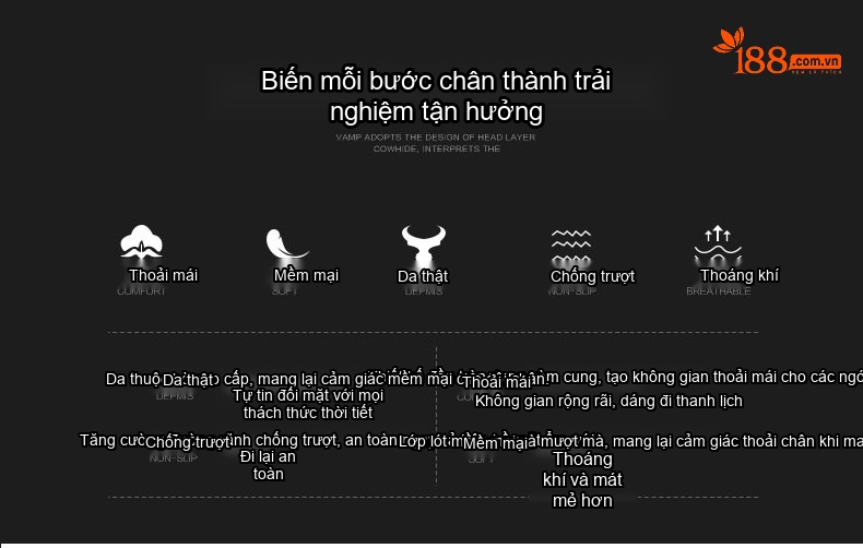 Giày Tây Buộc Dây Nam Da Bóng Đế Dày Chiều Cao Đế Khoảng 5cm Màu Đen, Nâu chi tiết 7