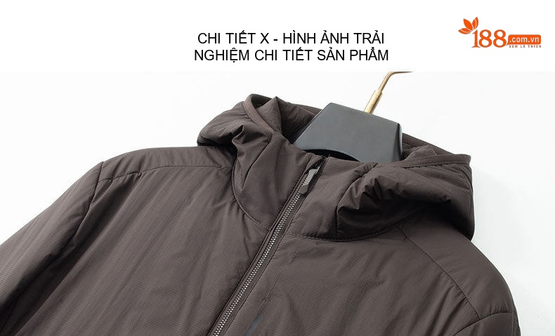 Áo Khoác Nam Cotton Pha PI Có Mũ Trùm Đầu Chống Gió Giữ Ấm Màu Đen, Nâu chi tiết 12