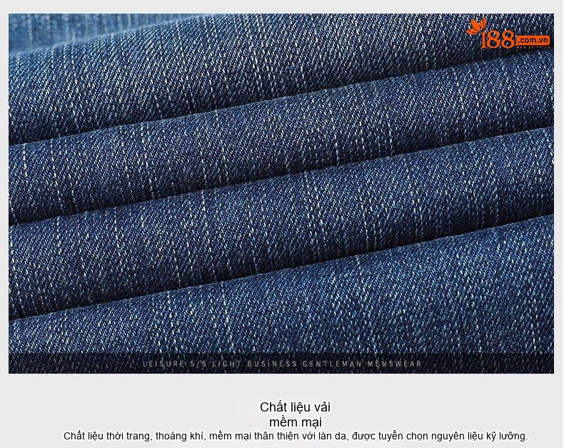 Quần Jean Nam Ống Đứng Co Giãn Trung Cao Cấp Màu Đen Xám chi tiết 28