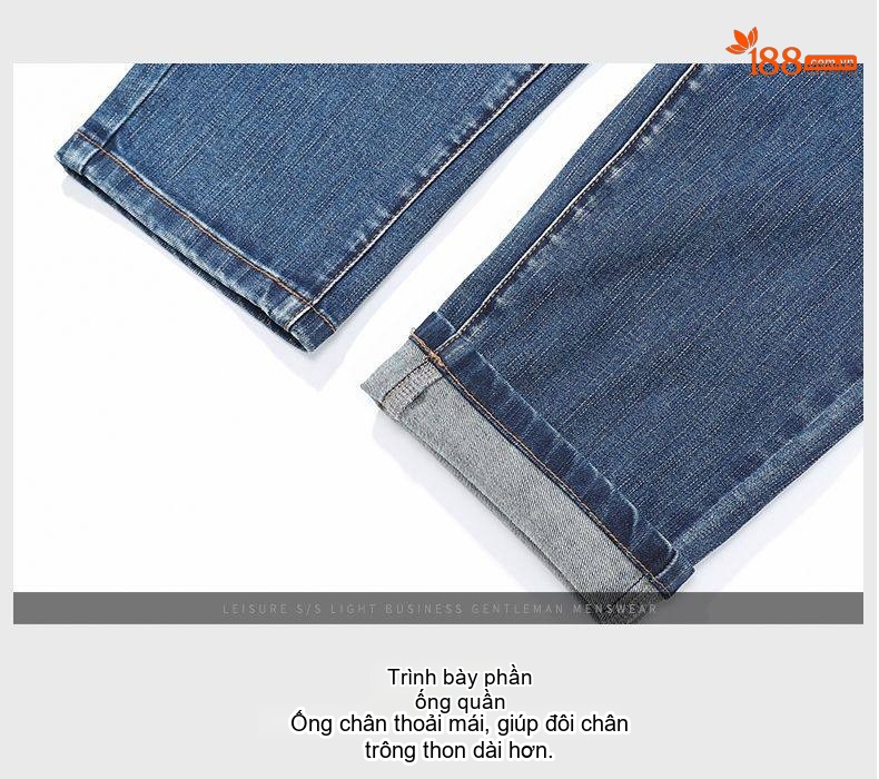 Quần Jean Nam Ống Đứng Co Giãn Trung Cao Cấp Màu Đen Xám chi tiết 29