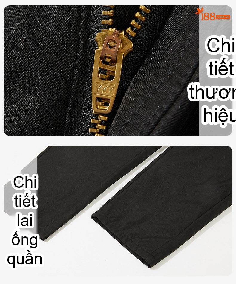 Quần Dài Nam Lông Vũ Dày Dặn Ống Đứng Lưng Thun Giữ Ấm Màu Đen chi tiết 24