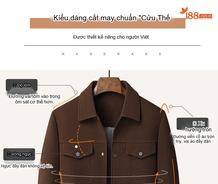 Áo khoác bomber nam dệt kim dáng ngắn phong cách công sở chi tiết 6
