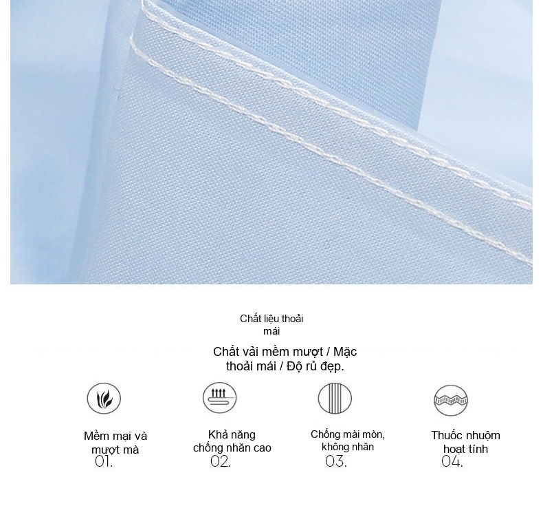 Áo Sơ Mi Dài Tay Nam Cotton Chống Nhăn Ôm Dáng Màu Trắng, Xanh chi tiết 3