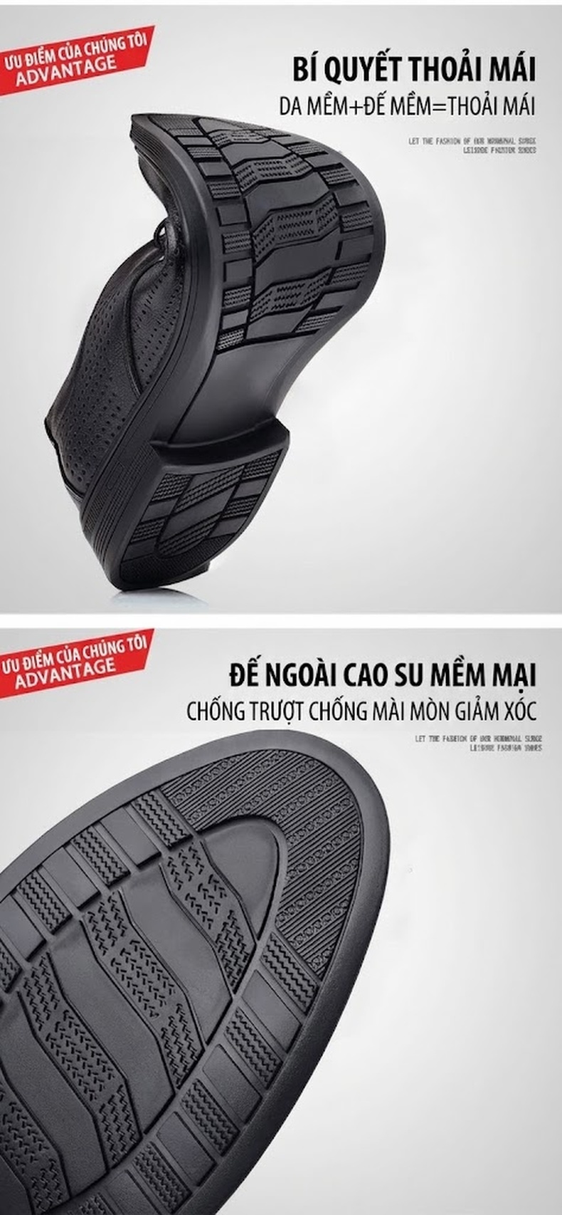 Giày Tây Buộc Dây Nam Da Thật Thoáng Khí Chiều Cao Đế Khoảng 3cm Màu Đen chi tiết 7