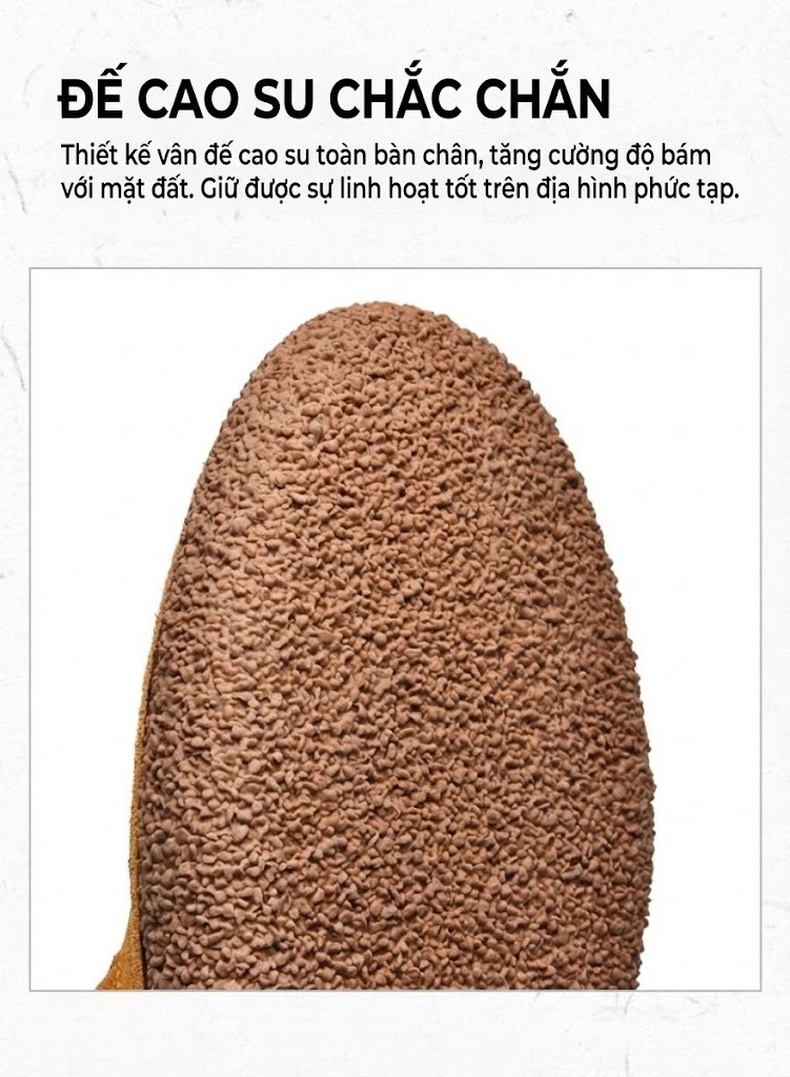 Giày Martin Cổ Cao Nam Da Mờ Chiều Cao Đế Khoảng 3cm Màu Be, Vàng Bò, Đen, Xám chi tiết 13