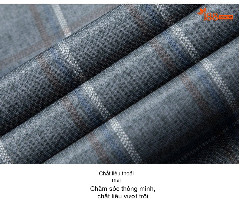 Áo Khoác Nam Cổ Bẻ Nút Bấm Phong Cách Công Sở Màu Xanh Navy, Kem chi tiết 25