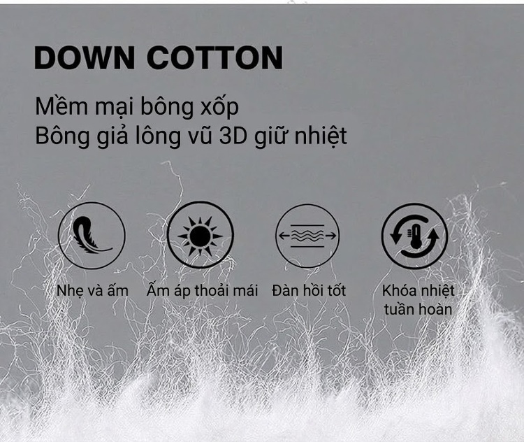 Áo Khoác Cotton Nam Nữ Dáng Rộng Cổ Trụ Chống Thấm Nước Mùa Đông Màu Xám Đậm, Tím, Đỏ, Xanh Lá... chi tiết 6