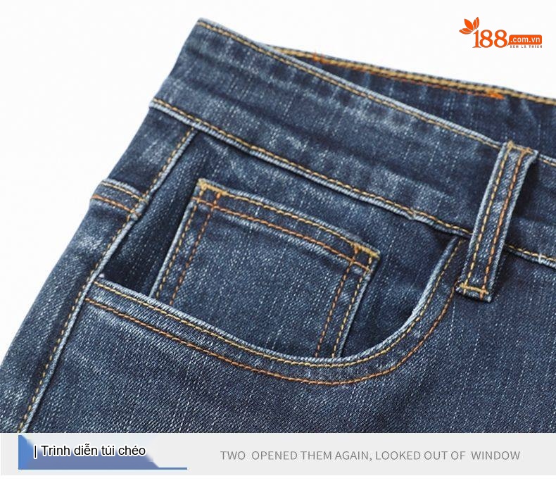 Quần Jean Nam Ống Đứng Co Giãn Thoải Mái Dáng Suông Màu Xanh Denim chi tiết 54