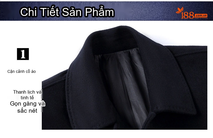 Áo Khoác Dạ Nam Hai Mặt Lót Lông Vũ Dày Dặn Ấm Áp chi tiết 11