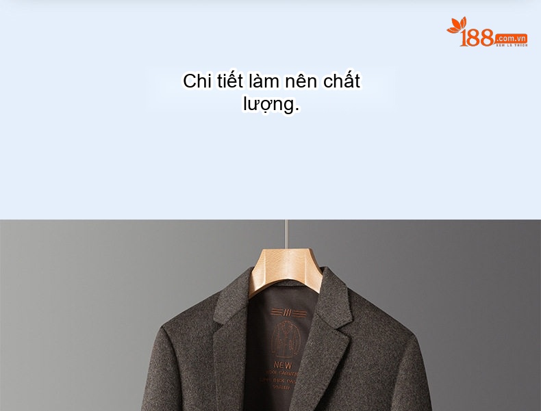 Áo Vest Nam Ngắn Tay Dài Dáng Ôm Vừa Vặn 100% Thuần Len Màu Xám chi tiết 2