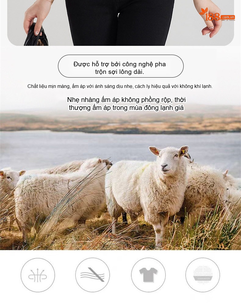 Áo Khoác Dạ Alpaca Hai Mặt Dáng Ngắn Màu Đỏ, Xanh Olive chi tiết 2
