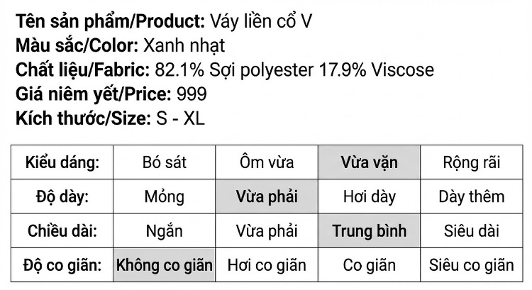 Váy Chữ A Nữ Cổ chữ V Tay Dài Tay Eo Cao Thanh Lịch Màu Xanh Olive, Đen chi tiết 6