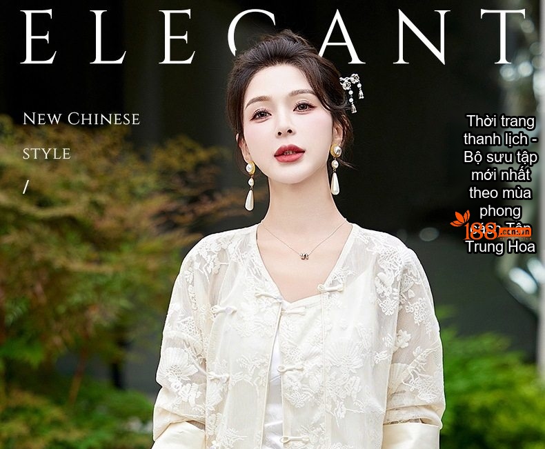 Bộ Quần Áo Nữ Mùa Hè Phong Cách Trung Hoa Thêu Hoa Nhỏ Nhắn chi tiết 1