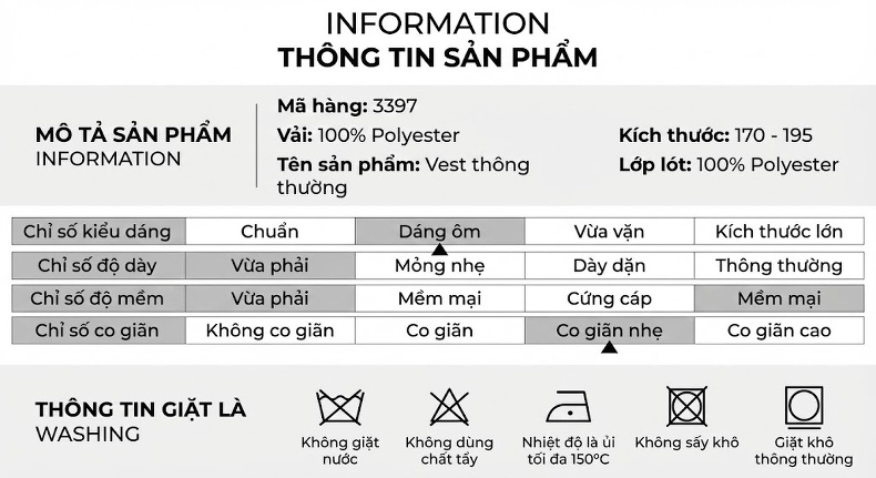 Áo Vest Nam Dáng Ôm Vải Nhung Gân Chống Nhăn Phong Cách Hàn Quốc Màu Nâu, Xanh Navy, Xám chi tiết 13