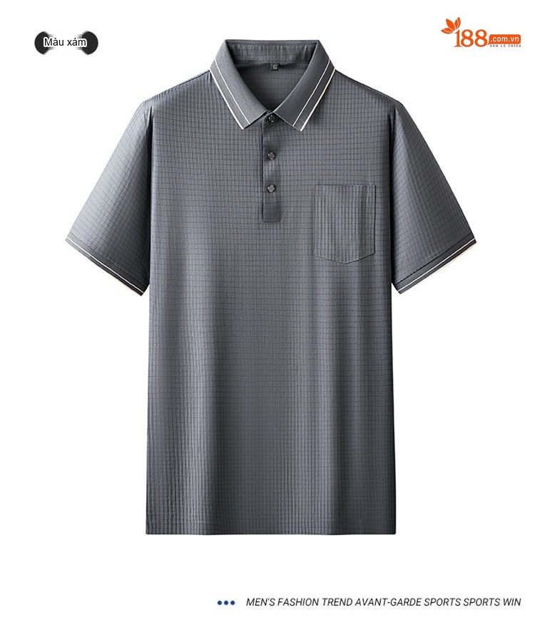 Áo Thun Polo Nam Tay Ngắn Form Rộng Có Túi Phong Cách Casual Màu Đen, Đỏ Gạch, Xám, Be... chi tiết 9