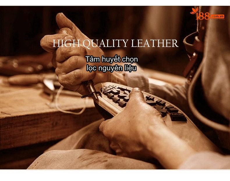 Giày Tây Buộc Dây Nam Da Thật Đế Da Chiều Cao Đế Khoảng 3cm Màu Nâu chi tiết 5