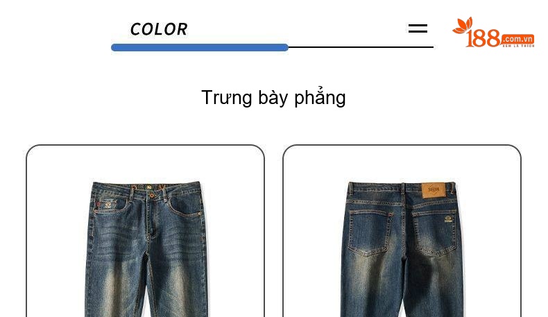 Quần Jean Nam Ống Đứng Co Giãn Phối Màu Xám Xi Măng chi tiết 9