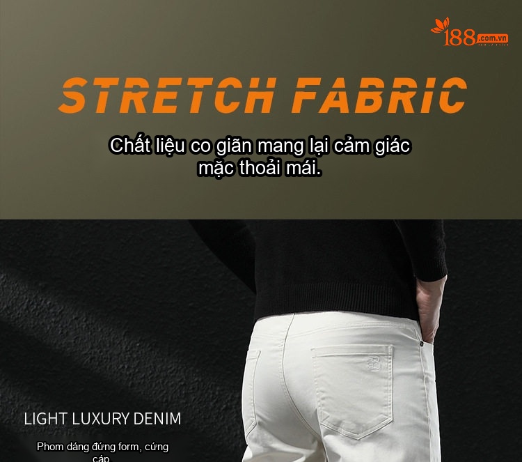 Quần Dài Nam Cotton Ống Đứng Dáng Rộng Thoải Mái Màu Trắng, Đen, Xám chi tiết 6