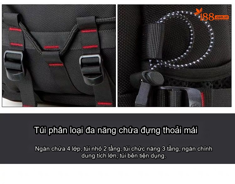 Balo Laptop Nam Nữ Sức Chứa Lớn Phong Cách Hàn Quốc Màu Đen, Xanh Dương chi tiết 17