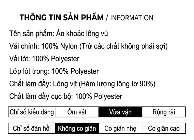 Áo Khoác Phao Nam Dày Dặn 90% Lông Vịt Trắng Mũ Trùm Đầu Giữ Ấm chi tiết 16