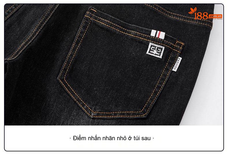 Quần Jean Nam Ống Suông Dáng Rộng Màu Xanh Navy Đậm Phong Cách Lịch Sự chi tiết 22