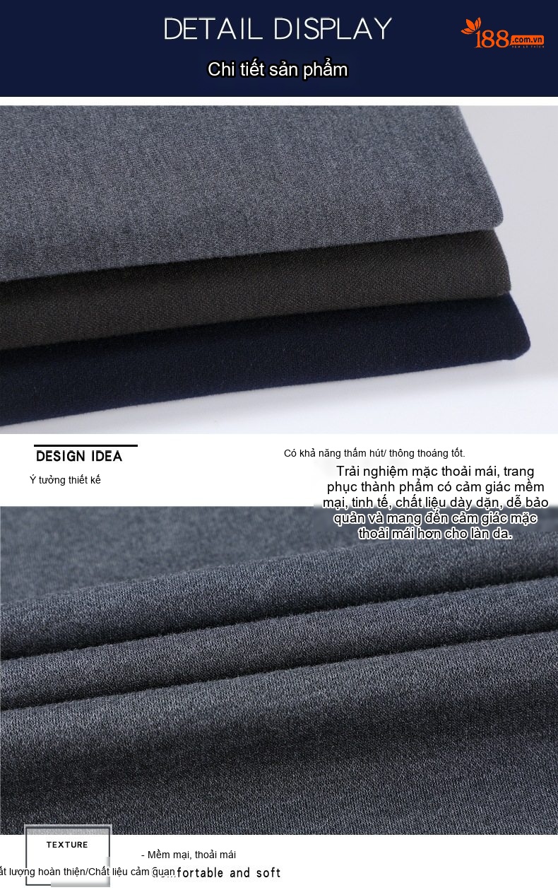 Áo Thun Polo Nam Tay Dài Cashmere Cổ Bẻ Phong Cách Doanh Nhân Màu Đen, Xám, Xanh Navy chi tiết 29