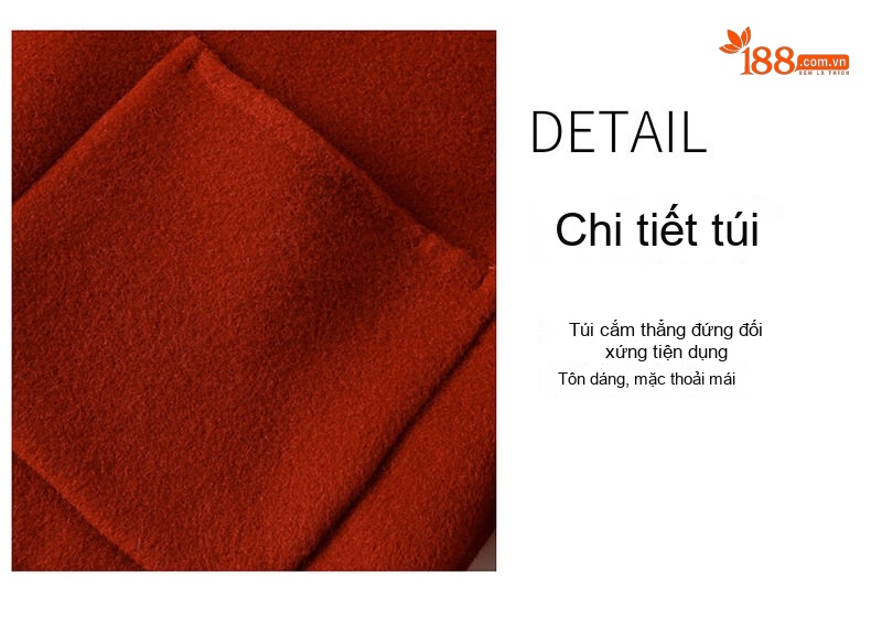 Áo Khoác Lông Cừu Hai Mặt Dáng Ngắn Phong Cách Tiểu Thư Màu Be, Đỏ chi tiết 12