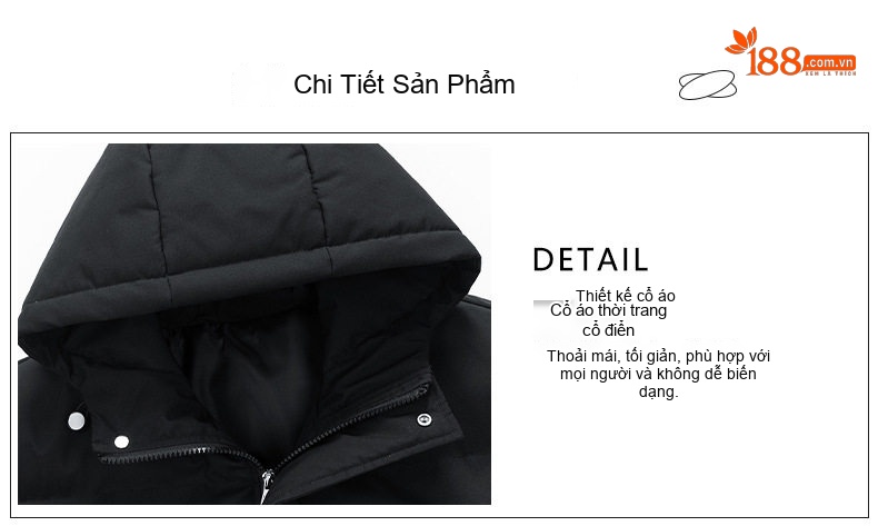 Áo Khoác Cotton Nam Nữ Dáng Rộng Có Mũ Trùm Đầu Dày Dặn Màu Đen, Trắng, Xám, Xanh... chi tiết 5