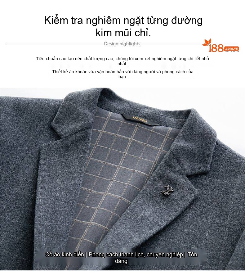 Áo Vest Nam Wool (Lông Cừu) Cao Cấp Dáng Ôm Phong Cách Doanh Nhân Màu Xám, Đen chi tiết 6