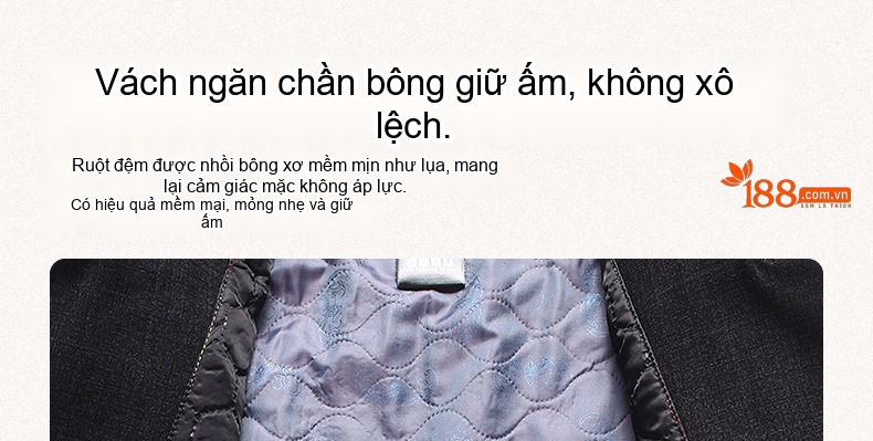 Áo Khoác Nam Trung Niên Thu Đông Dáng Ôm Ngắn Vải Lông Thỏ Họa Tiết Kẻ Sọc Thời Trang Màu Xám chi tiết 9