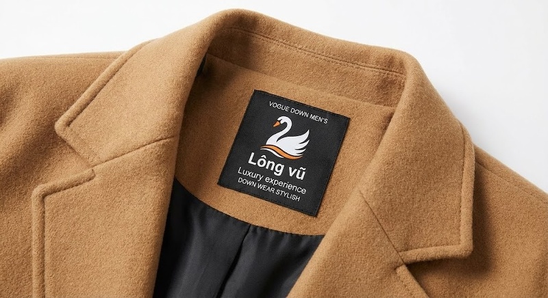 Áo Blazer Nam Len Lông Cừu Áo Vest Công Sở Thu Đông Lót Lông Vũ Màu Be