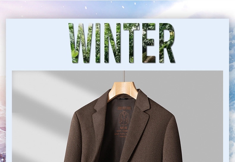 Áo Khoác Blazer Nam Hai Mặt 100% Lông Cừu Ngắn Tay Dáng Ôm Màu Xám chi tiết 1