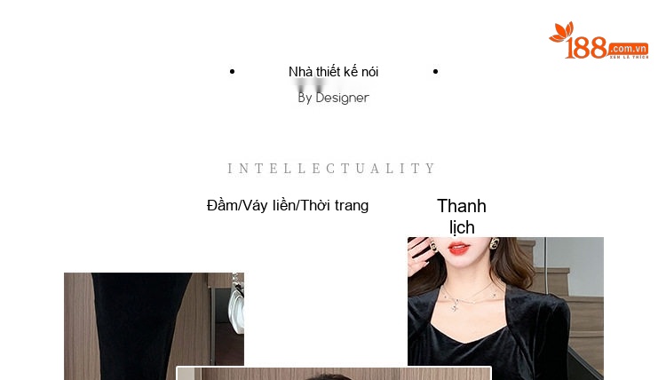 Váy Nhung Dài Tay Cổ Điển Phong Cách Quý Cô Thanh Lịch Màu Đen chi tiết 1