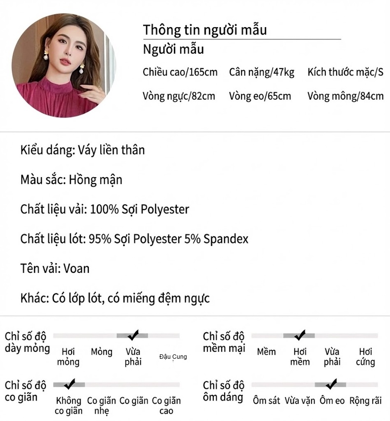 Váy Maxi Nữ Voan Lụa Không Tay Dáng Dài Cao Cấp Phong Cách Đi Biển Màu Tím Hồng chi tiết 2