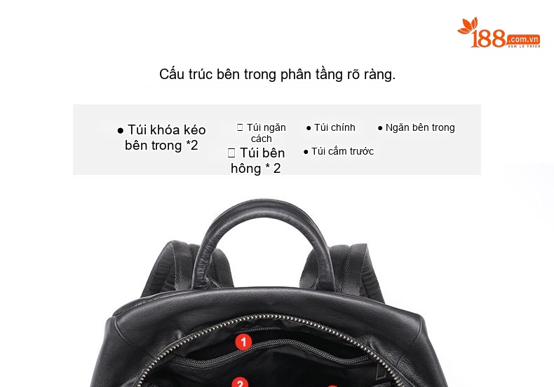 Balo Đeo Vai Nam Da Thật Sức Chứa Lớn Phong Cách Doanh Nhân Màu Đen, Nâu chi tiết 21