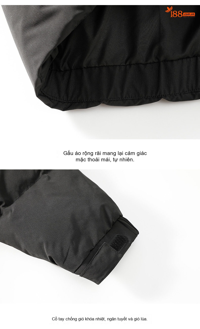 Áo Phao Nam/Nữ 90% Lông Nhung Áo Khoác Parka Dáng Rộng Có Mũ Trùm Đầu Màu Trắng Kem, Đen, Vàng, Nâu chi tiết 23
