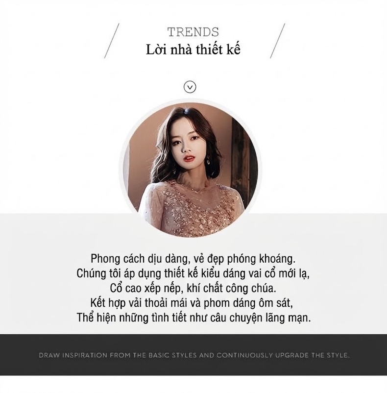 Váy Dự Tiệc Dáng Dài Tay Lỡ Màu Hồng Phấn, Be chi tiết 2