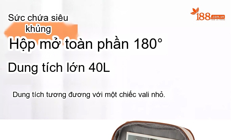 Balo Laptop Du Lịch Vải Bố Đa Năng Sức Chứa Lớn Màu Kem, Nâu chi tiết 7