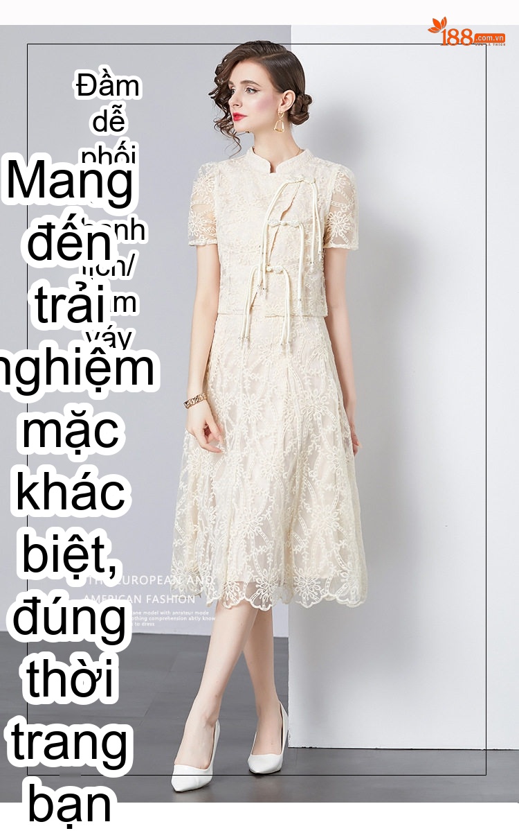 Váy Bộ Nữ Hai Món Phong Cách Trung Hoa Cách Tân chi tiết 5