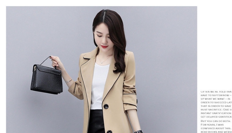 Áo Khoác Mangto Nữ Dáng Dài Thắt Eo Phong Cách Anh Quốc Thanh Lịch Màu Be, Hồng, Xanh chi tiết 19