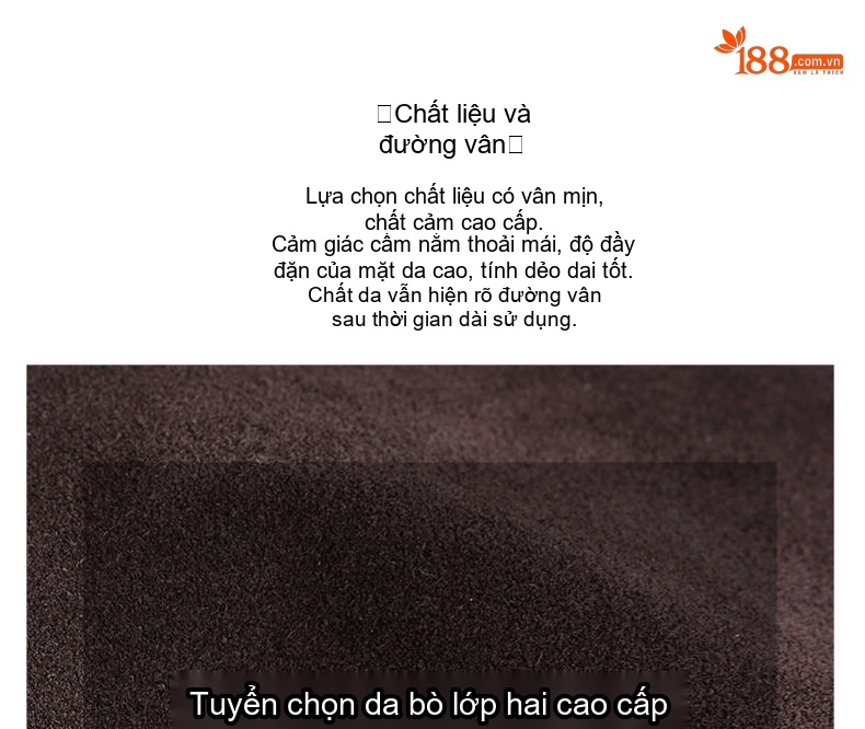 Túi Xách Tay Nữ Da Bò Mờ Đơn Giản Đeo Vai, Đeo Chéo Màu Nâu chi tiết 13