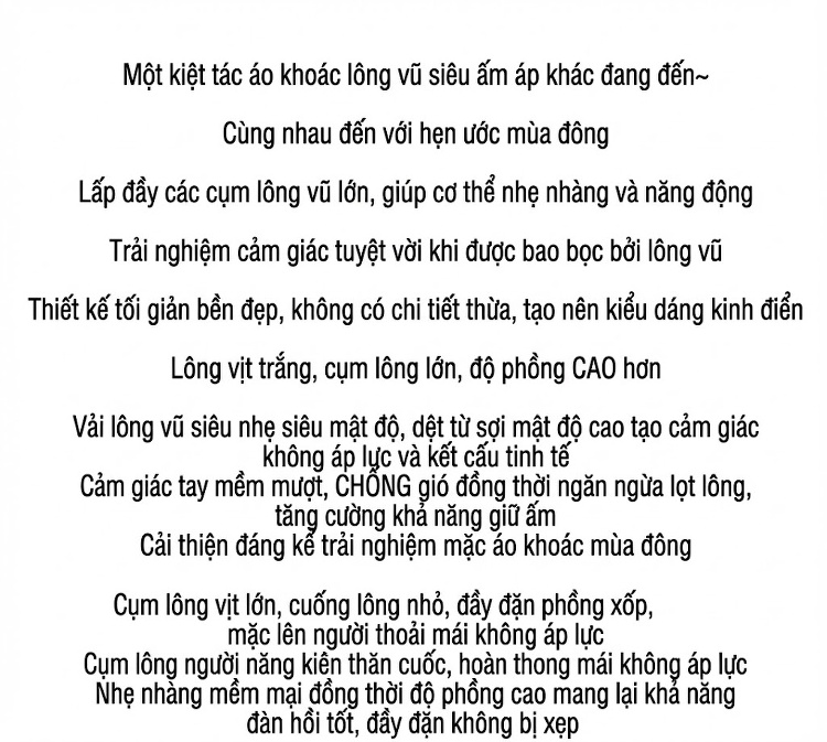 Áo Phao Nữ Dáng Dài Có Mũ Trùm Đầu Form Rộng Dày Dặn Màu Đỏ, Trắng, Đen chi tiết 2