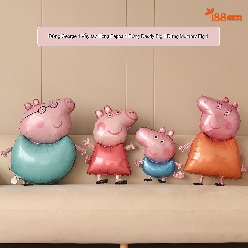Túi Đeo Vai/Đeo Chéo/Balo Mini Hình Heo Peppa Pig Da Thật Màu Hồng chi tiết 5