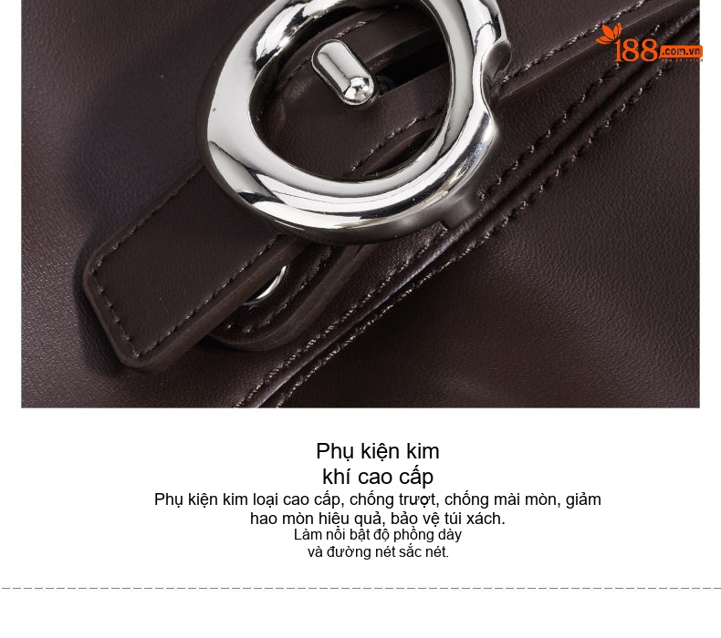 Túi Đeo Vai Nữ Da Mềm Form Tote Lớn Đựng Vừa A4 Phong Cách Công Sở Màu Nâu, Be, Xanh Olive chi tiết 14